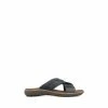 Pavers Mens Blue Leather Mule Sandals