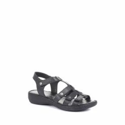 Pavers Ladies Black Leather T-Bar Sandals 2 Pavers Ladies Black Leather T-Bar Sandals -Pavers Sales Store unnamed file 2096