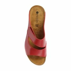 Pavers Red Wide Fit Adjustable Leather Mules 3 Pavers Red Wide Fit Adjustable Leather Mules -Pavers Sales Store unnamed file 2122