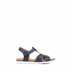 Pavers Blue Wide Fit Leather T-Bar Sandals -Pavers Sales Store unnamed file 2142