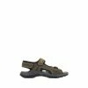 Pavers Mens Leather Walking Sandals Grey
