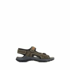 Pavers Mens Leather Walking Sandals Grey