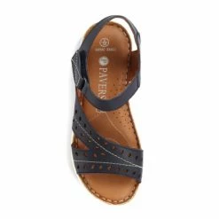 Pavers Blue Ladies Leather Touch Fasten Cut Out Sandals 9 Pavers Blue Ladies Leather Touch Fasten Cut Out Sandals -Pavers Sales Store unnamed file 2159