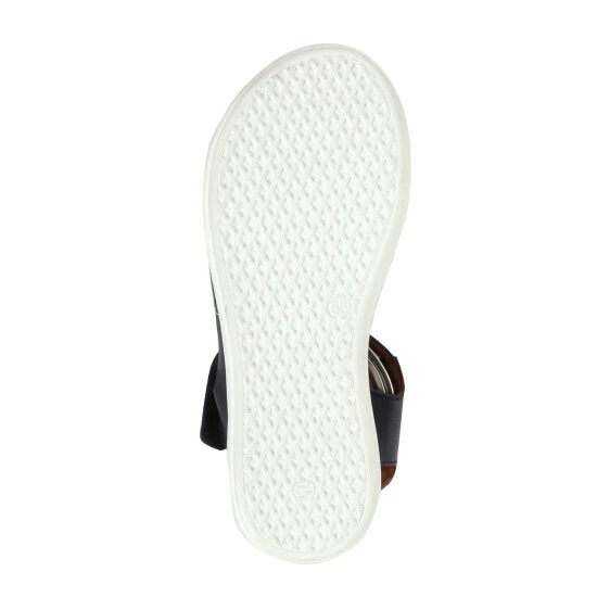 Pavers Blue Ladies Leather Touch Fasten Cut Out Sandals 5 Pavers Blue Ladies Leather Touch Fasten Cut Out Sandals - Image 5
