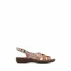 Pavers Natural Wide Fit Leather Slingback Sandals