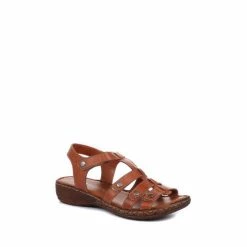 Pavers Tan Brown Leather T-Bar Sandals -Pavers Sales Store unnamed file 2170