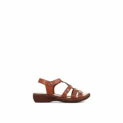 Pavers Tan Brown Leather T-Bar Sandals -Pavers Sales Store unnamed file 2173