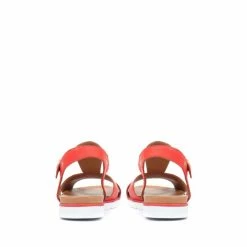Pavers Red Wide Fit Leather T-Bar Sandals -Pavers Sales Store unnamed file 2176