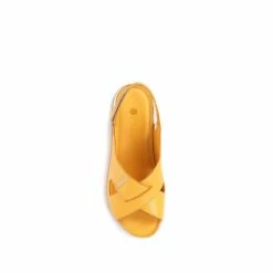 Pavers Yellow Leather Slingback Sandals -Pavers Sales Store unnamed file 2183
