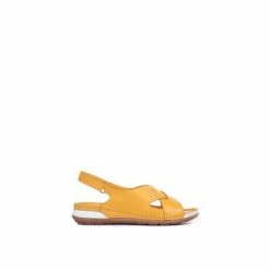 Pavers Yellow Leather Slingback Sandals -Pavers Sales Store unnamed file 2185