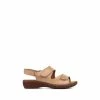 Pavers Natural Ladies Dual Fitting Leather Sandals