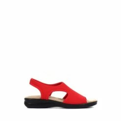 Pavers Red Ladies Stretch Sandals -Pavers Sales Store unnamed file 2215