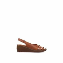 Pavers Brown Leather Slingback Sandals -Pavers Sales Store unnamed file 2239