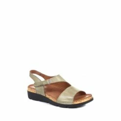 Pavers Green Casual Leather Slingback Sandals -Pavers Sales Store unnamed file 2242