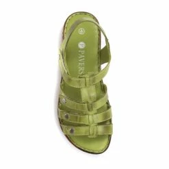 Pavers Ladies Green Leather T-Bar Sandals 3 Pavers Ladies Green Leather T-Bar Sandals -Pavers Sales Store unnamed file 2255