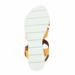 Pavers Yellow Wide Fit Leather T-Bar Sandals -Pavers Sales Store unnamed file 2267