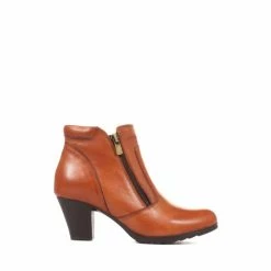 Pavers Ladies Leather Heeled Ankle Boots