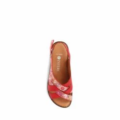 Pavers Red Wide Fit Leather Slingback Sandals -Pavers Sales Store unnamed file 2291