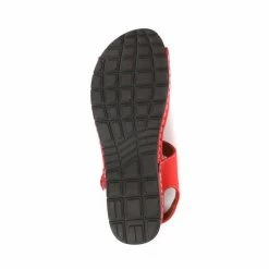 Pavers Red Touch Fastening Floral Cut-Out Sandals -Pavers Sales Store unnamed file 2298