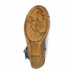 Pavers Blue Leather Slingback Wedge Sandals -Pavers Sales Store unnamed file 2304