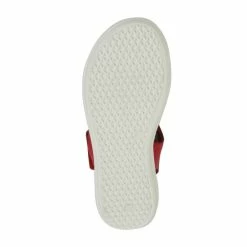 Pavers Red Ladies Leather Touch Fasten Cut Out Sandals -Pavers Sales Store unnamed file 2322