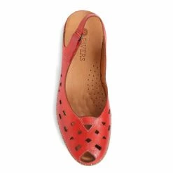Pavers Red Ladies Slingback Leather Sandals 3 Pavers Red Ladies Slingback Leather Sandals -Pavers Sales Store unnamed file 2339