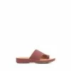 Pavers Pink Leather Toe Post Sandals