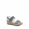 Pavers Blue Lightweight Wedge Sandals