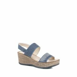 Pavers Blue Lightweight Wedge Sandals -Pavers Sales Store unnamed file 2402