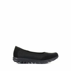 Pavers Black Ladies Lightweight Trainer Pumps