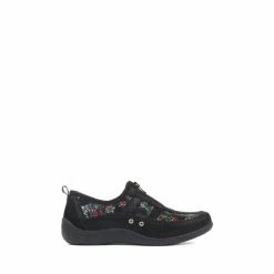 Pavers Wide Fit Trainers Navy Floral