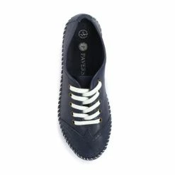 Pavers Ladies Navy Leather Lace-Up Trainers 3 Pavers Ladies Navy Leather Lace-Up Trainers -Pavers Sales Store unnamed file 2497