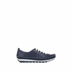 Pavers Ladies Navy Leather Lace-Up Trainers 5 Pavers Ladies Navy Leather Lace-Up Trainers -Pavers Sales Store unnamed file 2499
