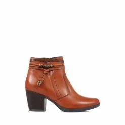 Pavers Ladies Leather Heeled Ankle Boots