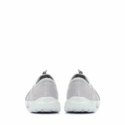 Pavers Light Grey Ladies Lightweight Slip-On Trainers -Pavers Sales Store unnamed file 2656