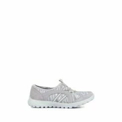 Pavers Light Grey Ladies Lightweight Slip-On Trainers -Pavers Sales Store unnamed file 2659