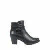 Pavers Ladies Black Slouch Ankle Boots