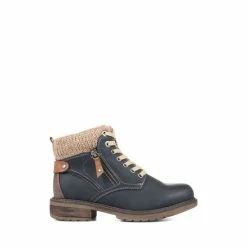 Pavers Ladies Knitted Cuff Ankle Boots Black -Pavers Sales Store unnamed file 282