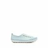 Pavers Baby Blue Wide Fit Leather Lace-Up Trainers