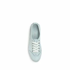 Pavers Baby Blue Wide Fit Leather Lace-Up Trainers -Pavers Sales Store unnamed file 2865