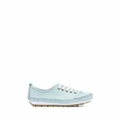 Pavers Baby Blue Wide Fit Leather Lace-Up Trainers -Pavers Sales Store unnamed file 2866