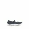 Pavers Grey Ladies Wide Fit Stretch Mary Jane Trainers