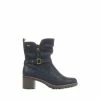 Pavers Blue Heeled Biker Boots