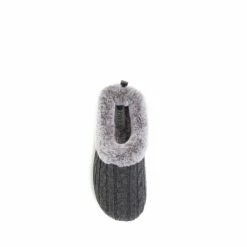 Pavers Grey Faux Fur Wide Fit Slippers 3 Pavers Grey Faux Fur Wide Fit Slippers -Pavers Sales Store unnamed file 3100