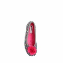 Pavers Grey Pom Pom Slip-On Slippers -Pavers Sales Store unnamed file 3118