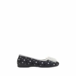 Pavers Ballerina Black Slippers