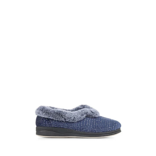 Pavers Grey Wide Fit Full Slippers 1 Pavers Grey Wide Fit Full Slippers