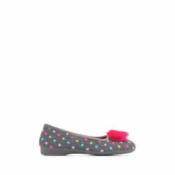 Pavers Pink Pom Pom Slip-On Slippers