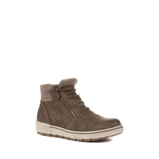 Relife By Pavers Vegan Casual Brown Ankle Boots 2 Relife By Pavers Vegan Casual Brown Ankle Boots - Image 2