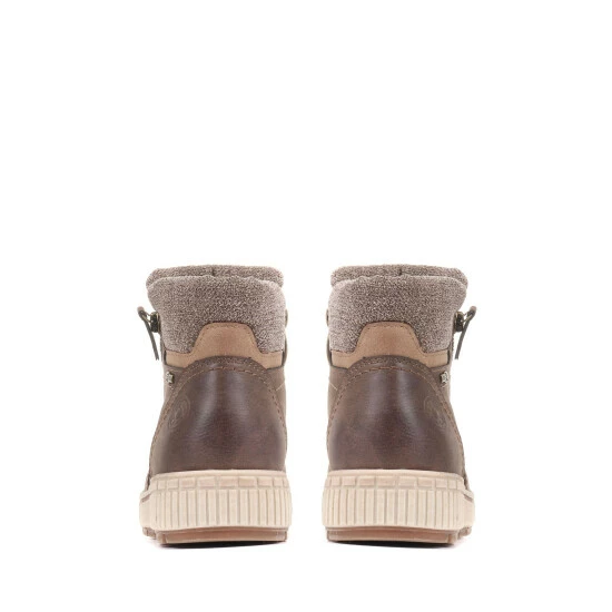 Relife By Pavers Vegan Casual Brown Ankle Boots 3 Relife By Pavers Vegan Casual Brown Ankle Boots - Image 3